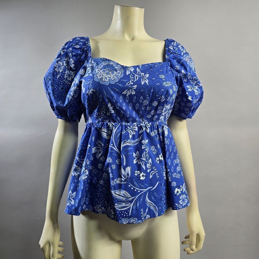 Sugarlips Small Blue Floral Women's Top R5